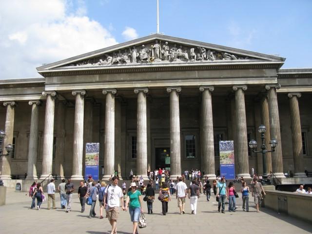 The British Museum, in the Bloomsbury area of London, England